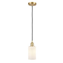 Clymer Mini Pendant shown in the Satin Gold finish with a Matte White shade