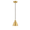 Smithfield Mini Pendant shown in the Satin Gold finish with a Matte Black shade