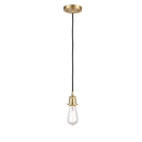 Bare Bulb Mini Pendant shown in the Satin Gold finish