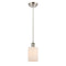 Hadley Mini Pendant shown in the Brushed Satin Nickel finish with a Matte White shade