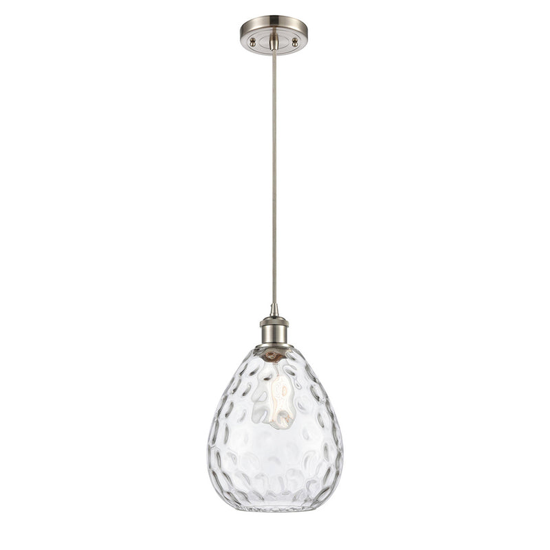 Waverly Mini Pendant shown in the Brushed Satin Nickel finish with a Clear shade