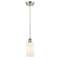 Clymer Mini Pendant shown in the Brushed Satin Nickel finish with a Matte White shade