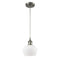 Fenton Mini Pendant shown in the Brushed Satin Nickel finish with a Matte White shade