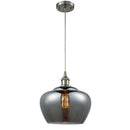 Fenton Mini Pendant shown in the Brushed Satin Nickel finish with a Plated Smoke shade