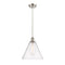 Ballston Cone Mini Pendant shown in the Brushed Satin Nickel finish with a Seedy shade