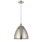 Ballston Dome Mini Pendant shown in the Brushed Satin Nickel finish with a Brushed Satin Nickel shade