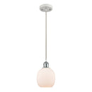 Belfast Mini Pendant shown in the White and Polished Chrome finish with a Matte White shade