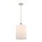 Cobbleskill Mini Pendant shown in the White and Polished Chrome finish with a Matte White shade