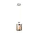 Cobbleskill Mini Pendant shown in the White and Polished Chrome finish with a Mercury shade