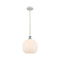 Athens Mini Pendant shown in the White and Polished Chrome finish with a Matte White shade