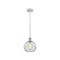 Athens Mini Pendant shown in the White and Polished Chrome finish with a Clear shade