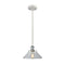 Orwell Mini Pendant shown in the White and Polished Chrome finish with a Clear shade