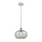 Gorham Mini Pendant shown in the White and Polished Chrome finish with a Charcoal shade