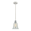 Hanover Mini Pendant shown in the White and Polished Chrome finish with a Mouchette shade