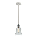 Hanover Mini Pendant shown in the White and Polished Chrome finish with a Fishnet shade