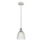 Castile Mini Pendant shown in the White and Polished Chrome finish with a Clear shade