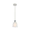 Brookfield Mini Pendant shown in the White and Polished Chrome finish with a White shade