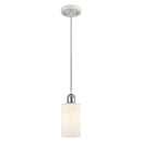 Clymer Mini Pendant shown in the White and Polished Chrome finish with a Matte White shade