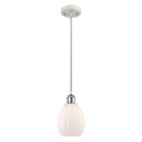 Eaton Mini Pendant shown in the White and Polished Chrome finish with a Matte White shade