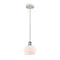 Fenton Mini Pendant shown in the White and Polished Chrome finish with a Matte White shade