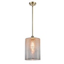 Cobbleskill Mini Pendant shown in the Antique Brass finish with a Mercury shade