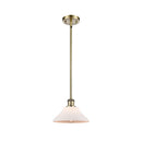 Orwell Mini Pendant shown in the Antique Brass finish with a Matte White shade