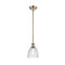 Castile Mini Pendant shown in the Antique Brass finish with a Clear shade