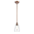 Ellery Mini Pendant shown in the Antique Copper finish with a Clear shade