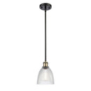 Castile Mini Pendant shown in the Black Antique Brass finish with a Clear shade