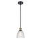 Castile Mini Pendant shown in the Black Antique Brass finish with a Clear shade