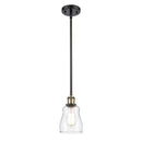 Ellery Mini Pendant shown in the Black Antique Brass finish with a Clear shade