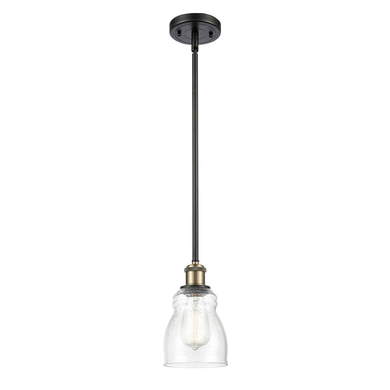 Ellery Mini Pendant shown in the Black Antique Brass finish with a Seedy shade