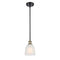 Brookfield Mini Pendant shown in the Black Antique Brass finish with a White shade