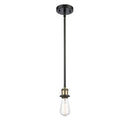 Bare Bulb Mini Pendant shown in the Black Antique Brass finish