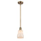 Ellery Mini Pendant shown in the Brushed Brass finish with a White shade