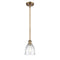 Brookfield Mini Pendant shown in the Brushed Brass finish with a Clear shade