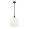 Athens Pendant shown in the Matte Black finish with a Matte White shade