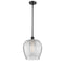 Norfolk Mini Pendant shown in the Matte Black finish with a Clear shade