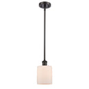 Cobbleskill Mini Pendant shown in the Oil Rubbed Bronze finish with a Matte White shade