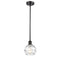 Deco Swirl Mini Pendant shown in the Oil Rubbed Bronze finish with a Clear shade