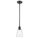 Ellery Mini Pendant shown in the Oil Rubbed Bronze finish with a Clear shade