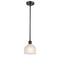 Dayton Mini Pendant shown in the Oil Rubbed Bronze finish with a White shade