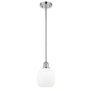 Belfast Mini Pendant shown in the Polished Chrome finish with a Matte White shade