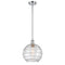 Deco Swirl Mini Pendant shown in the Polished Chrome finish with a Clear shade