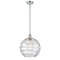 Deco Swirl Mini Pendant shown in the Polished Chrome finish with a Clear shade