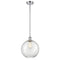 Athens Mini Pendant shown in the Polished Chrome finish with a Clear shade