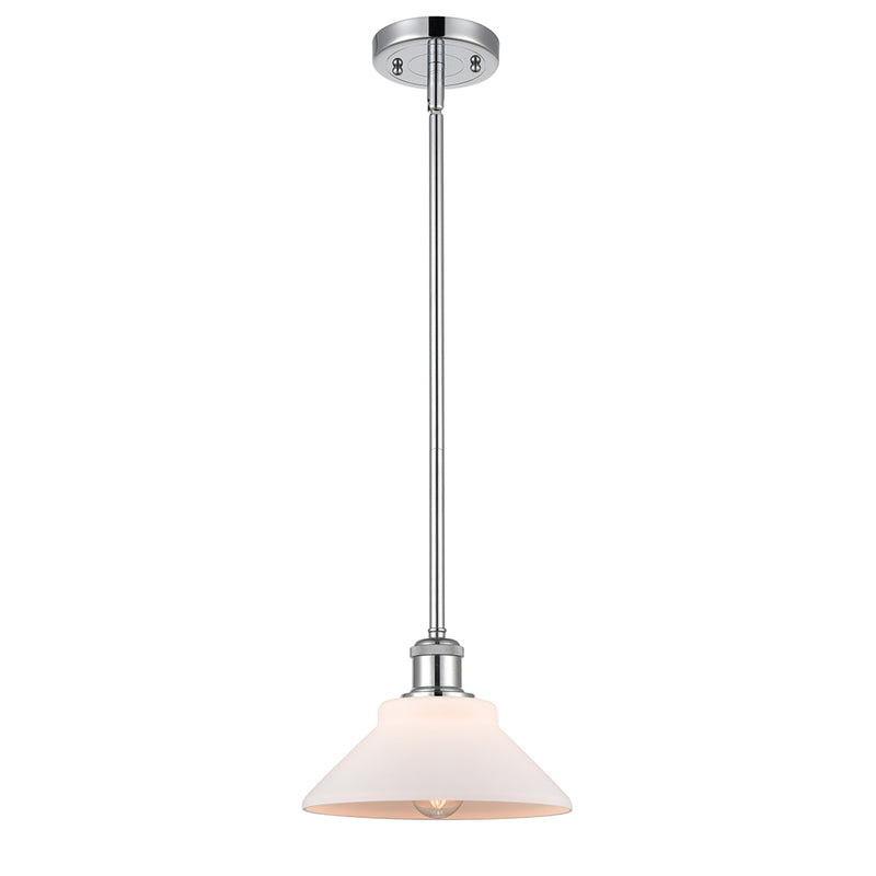 Orwell Mini Pendant shown in the Polished Chrome finish with a Matte White shade