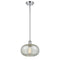 Gorham Mini Pendant shown in the Polished Chrome finish with a Mica shade