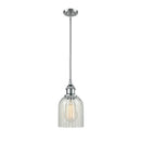 Caledonia Mini Pendant shown in the Polished Chrome finish with a Mouchette shade