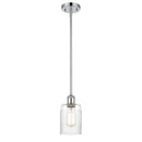 Hadley Mini Pendant shown in the Polished Chrome finish with a Clear shade